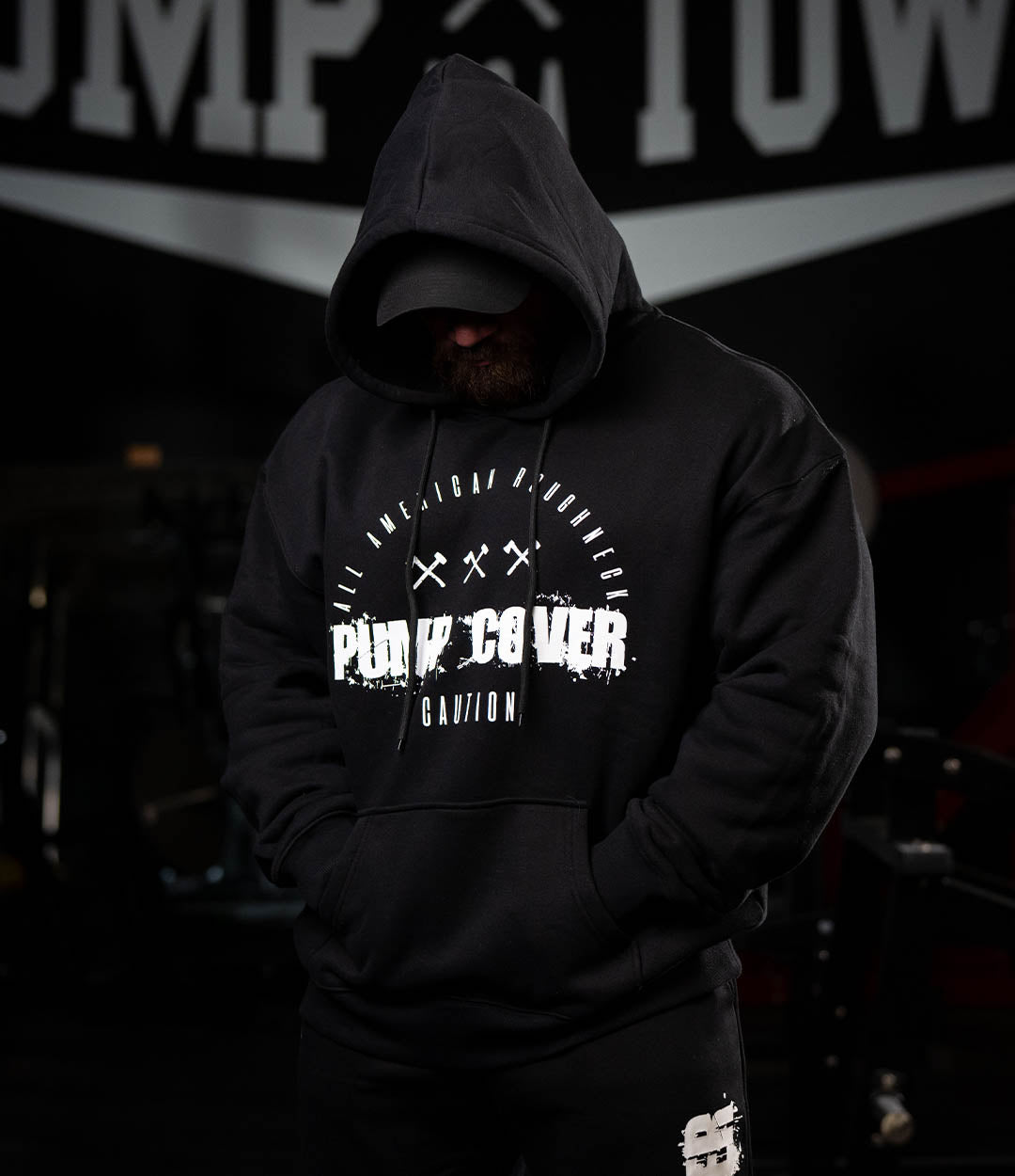 White on Black Pump Cover Hoodie