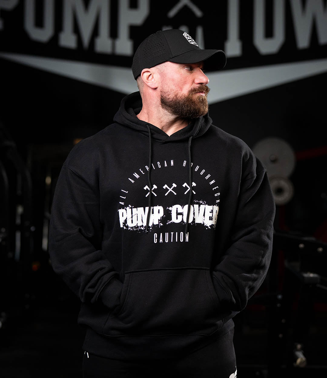 White on Black Pump Cover Hoodie