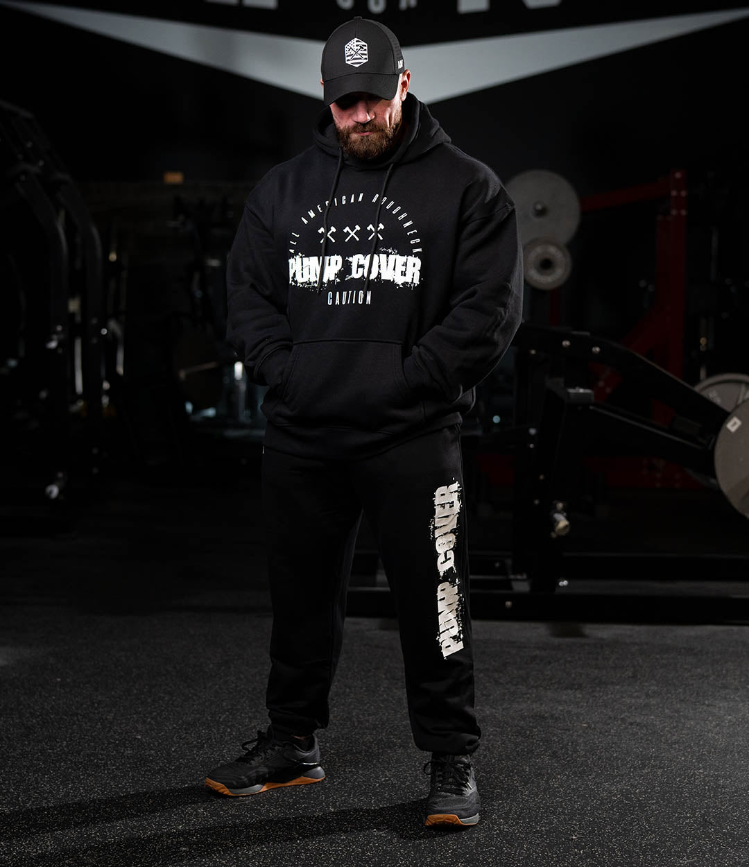 White on Black Pump Cover Hoodie