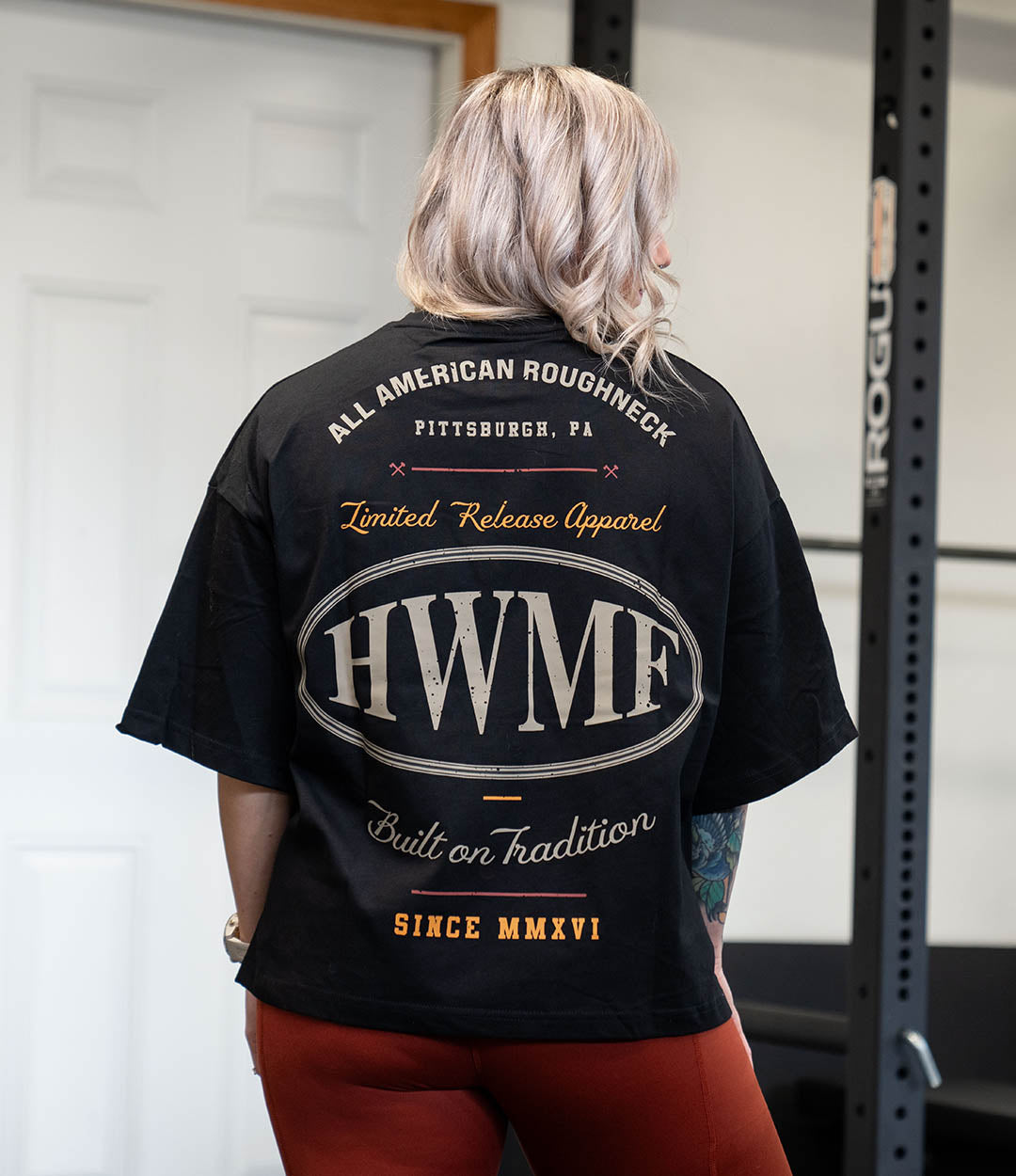 Women's Vintage HWMF Crop Drop Shoulder Tee