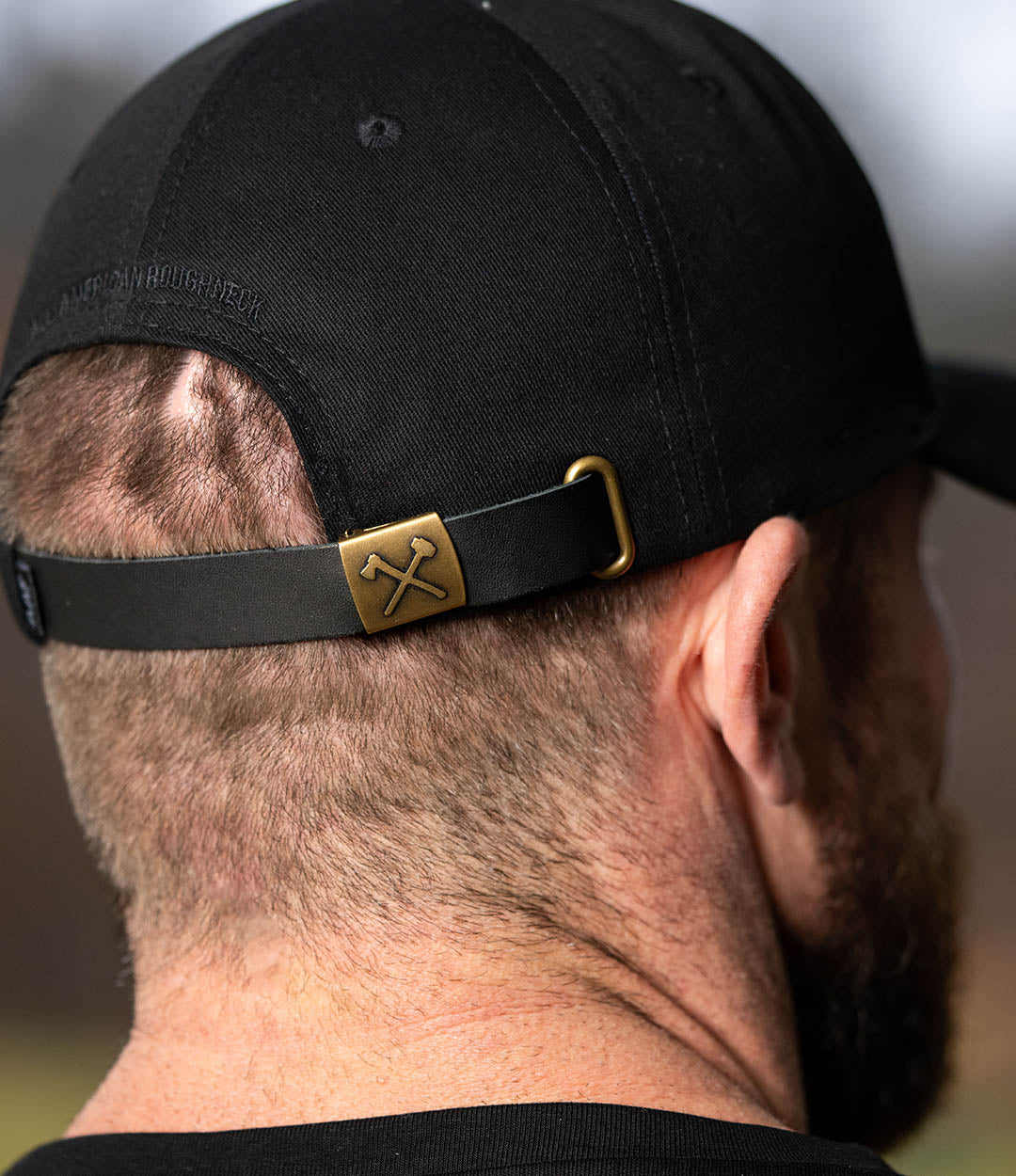 Black HWMF Oval 6-Panel Cotton Hat