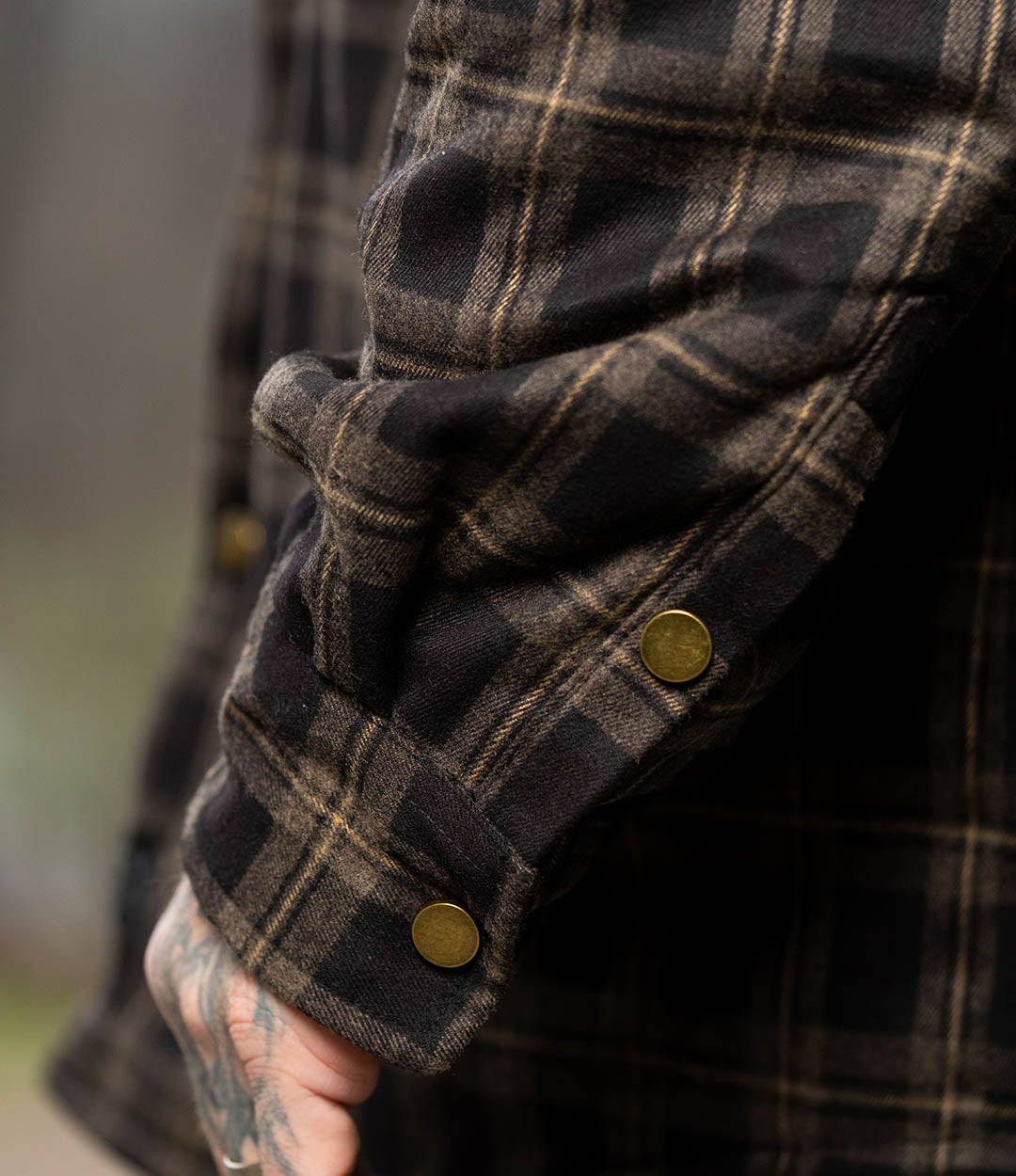 Backwoods Flannel Hooded Insulated Jacket - Oakmoss