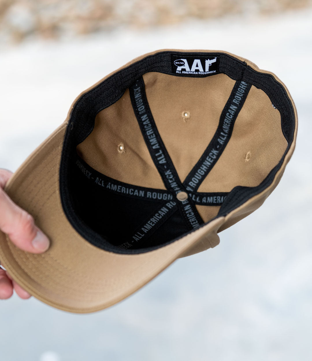 Flex Hat // Black on Khaki