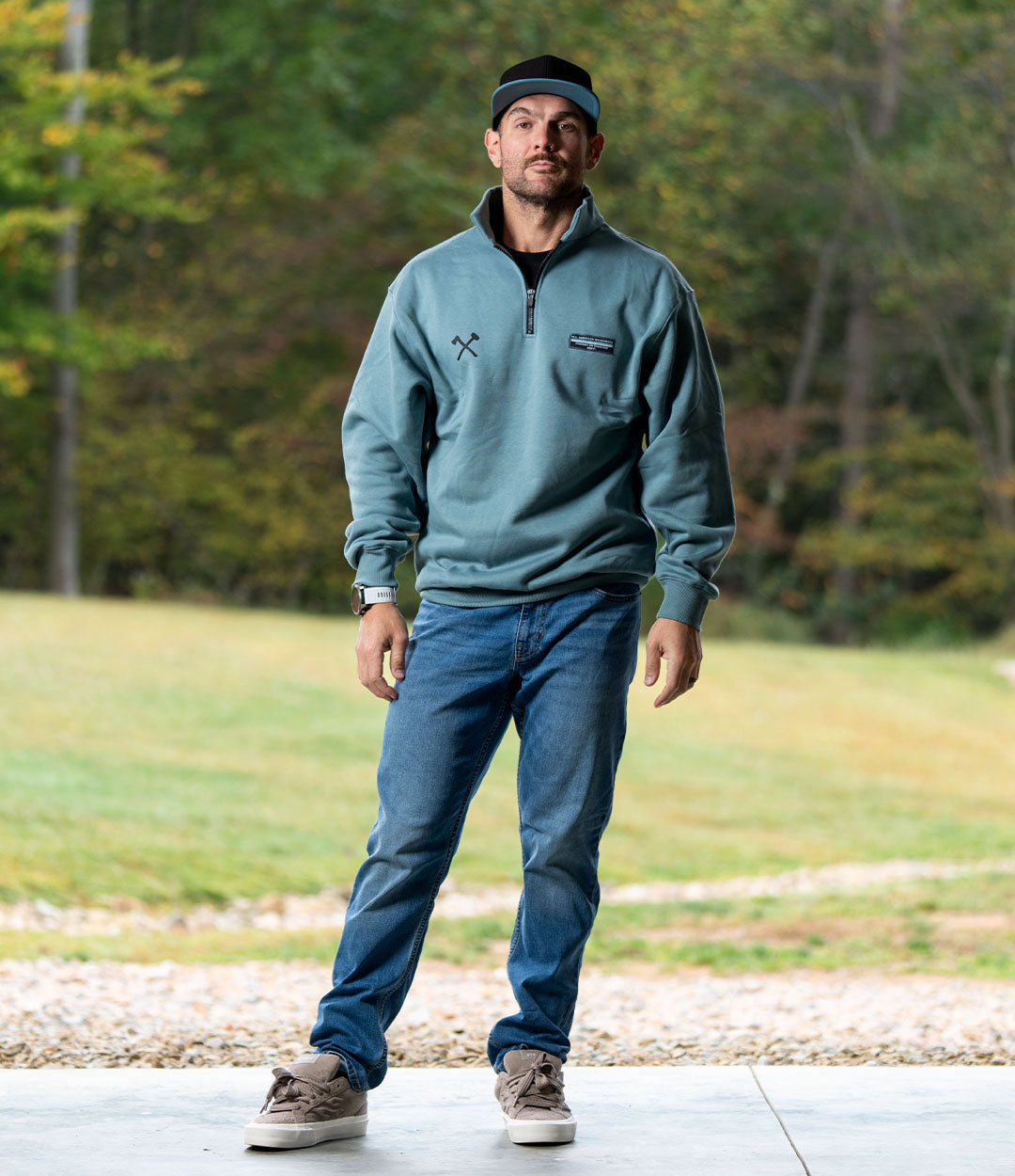 Light Plush Quarter Zip // Seasmoke