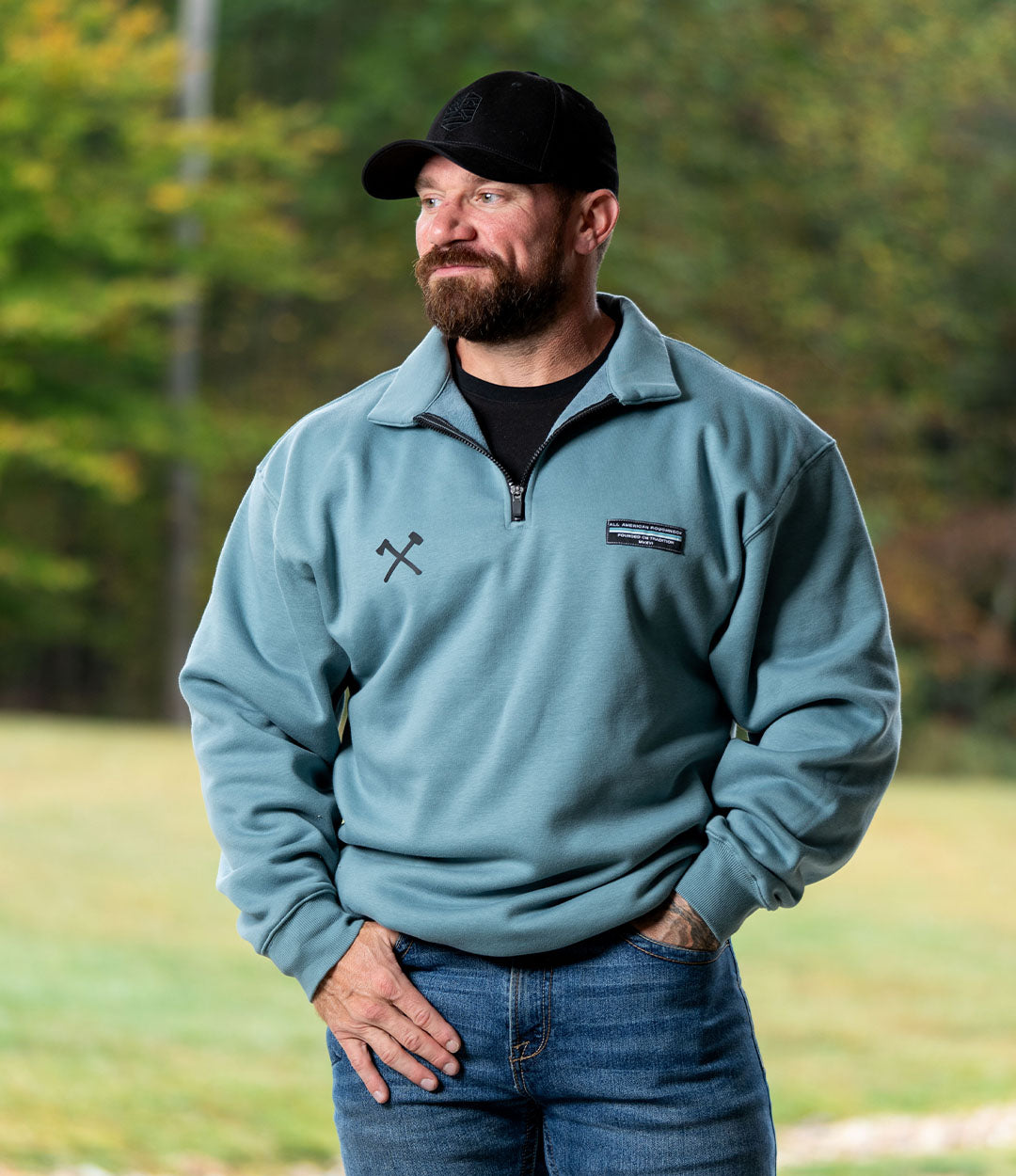 Light Plush Quarter Zip // Seasmoke