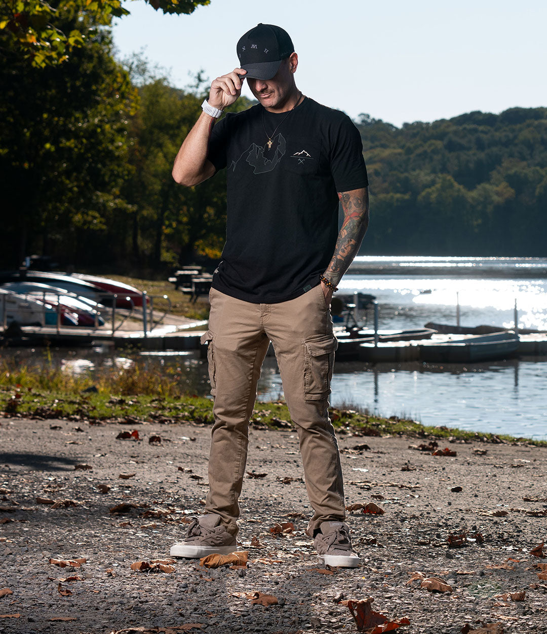 Custom Pocket Tee // Military Peak