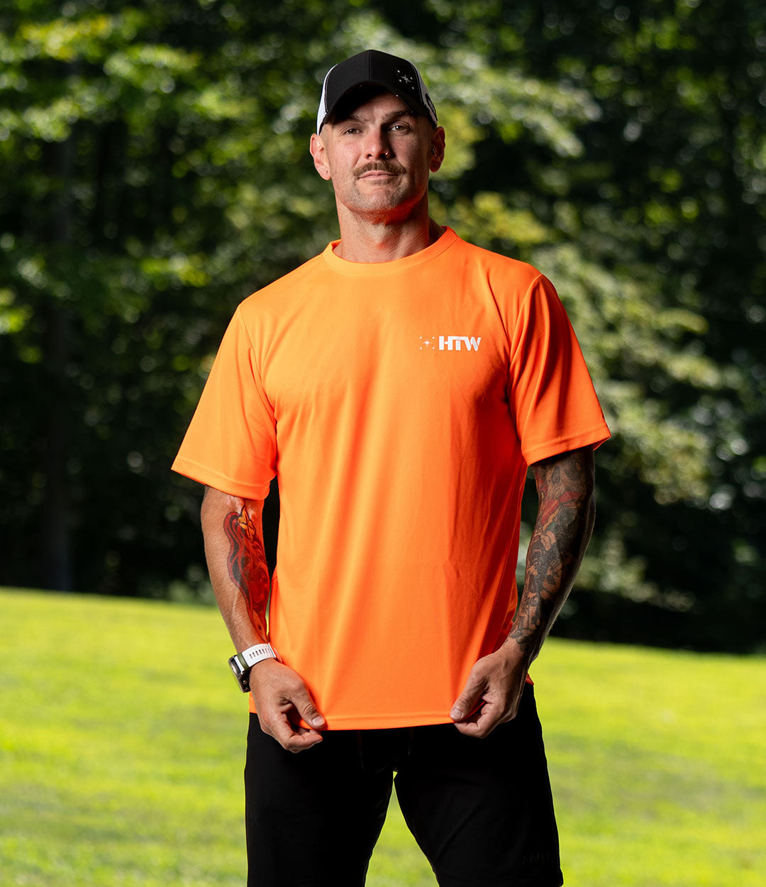 Neon Grit Hi-Vis Tee // HTW Orange