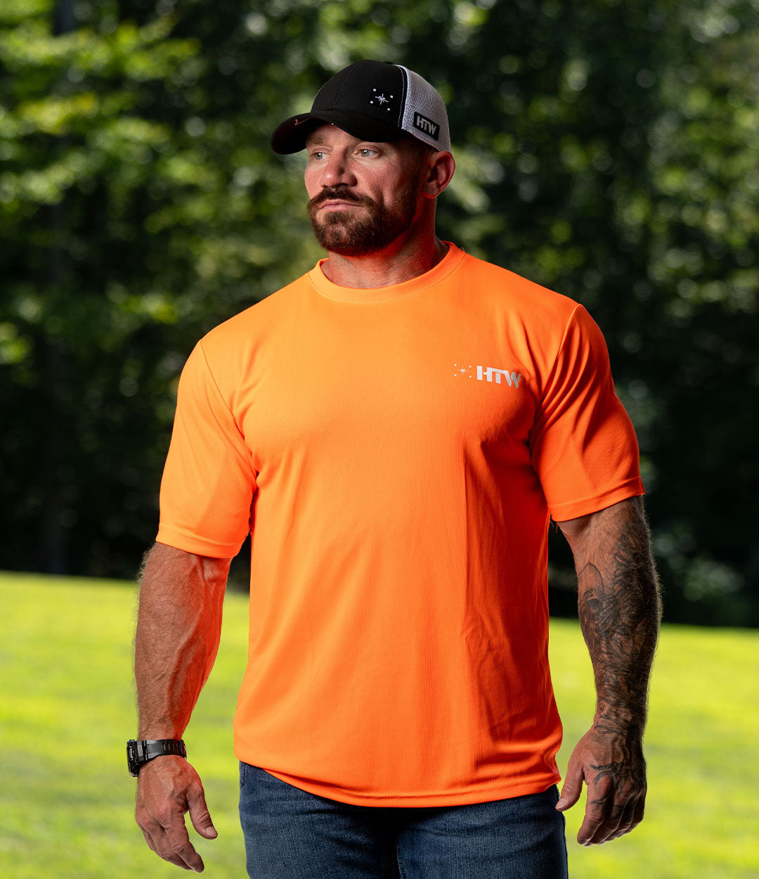 Neon Grit Hi-Vis Tee // HTW Orange