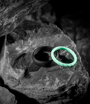 Women's Rope Silicone Ring // Light Mint