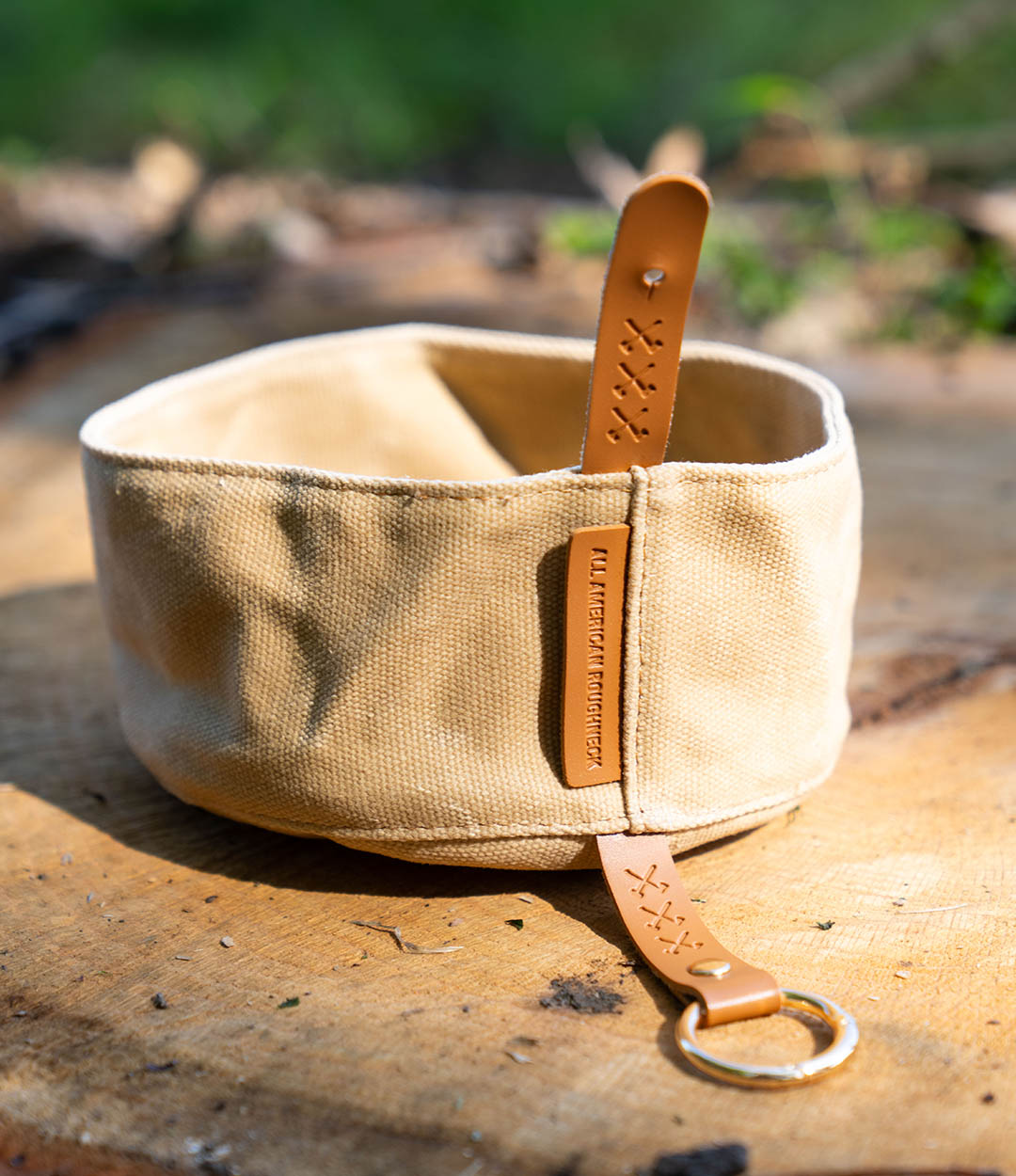 Waxed Canvas Dog Bowl