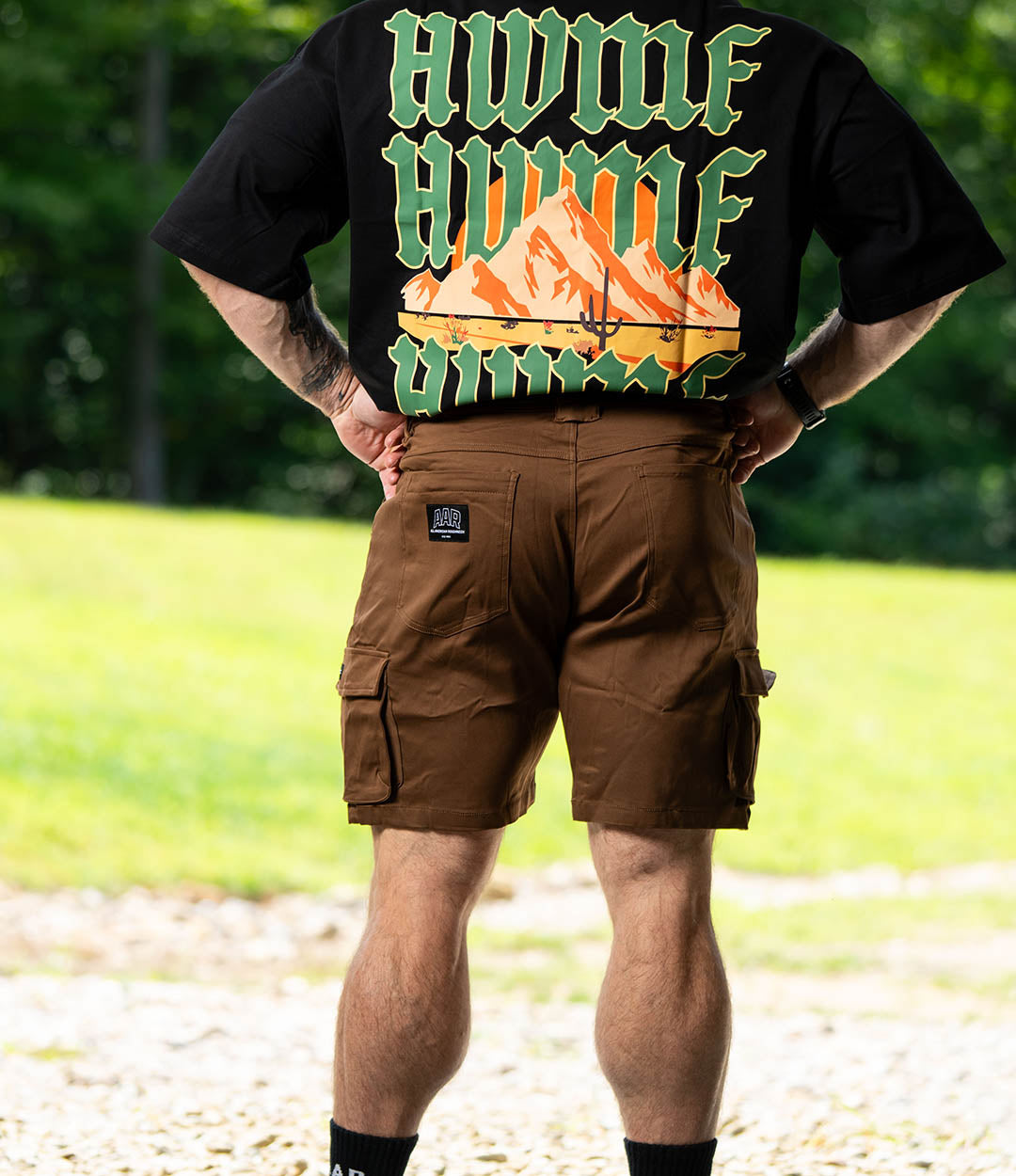 Dry Earth Brown Cargo Hybrid Short