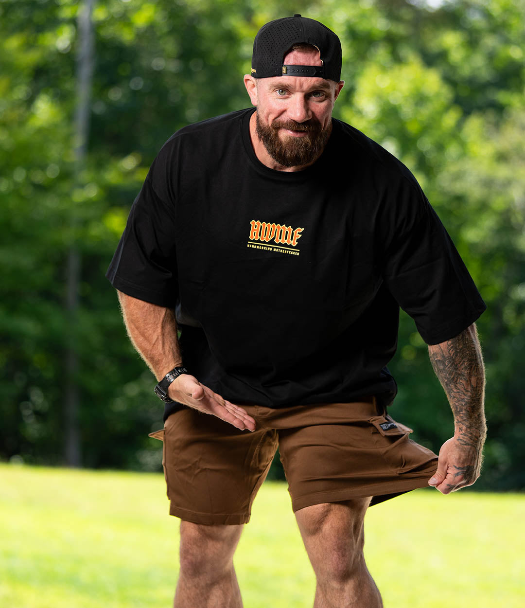 Dry Earth Brown Cargo Hybrid Short