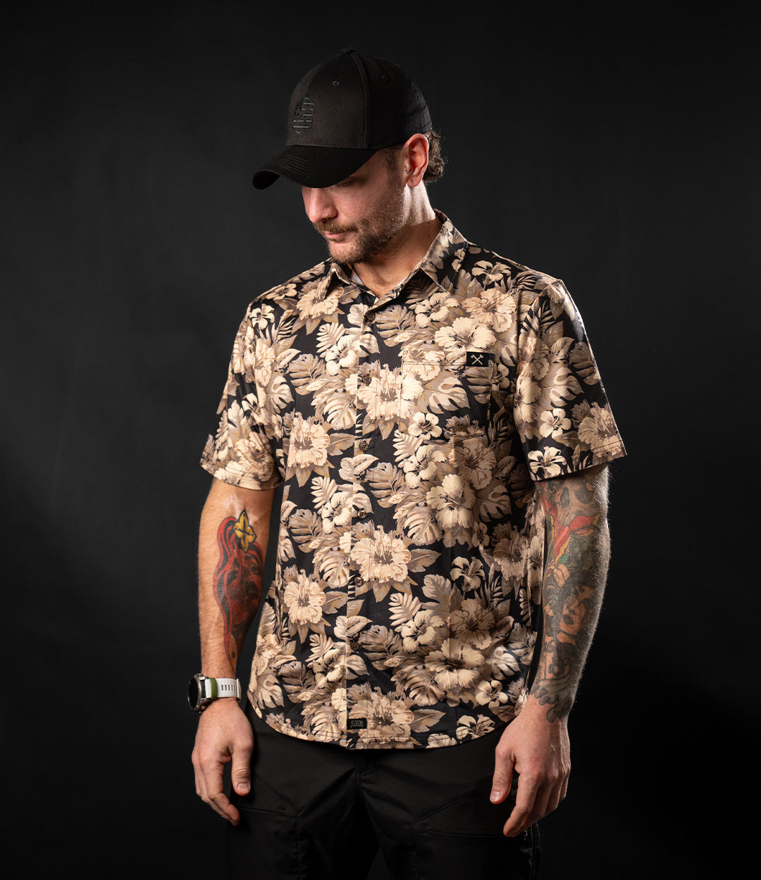 Performance Button Down // Stone Beige