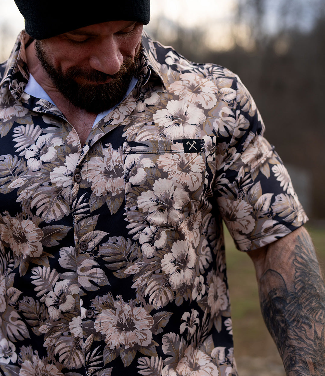 Performance Button Down // Stone Beige