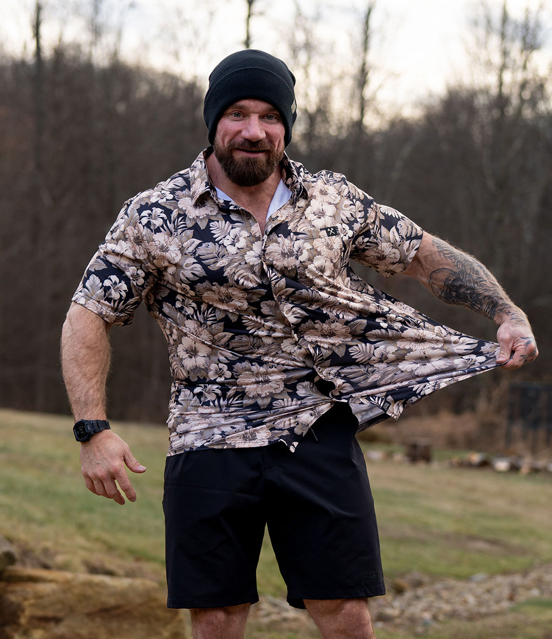 Performance Button Down // Stone Beige