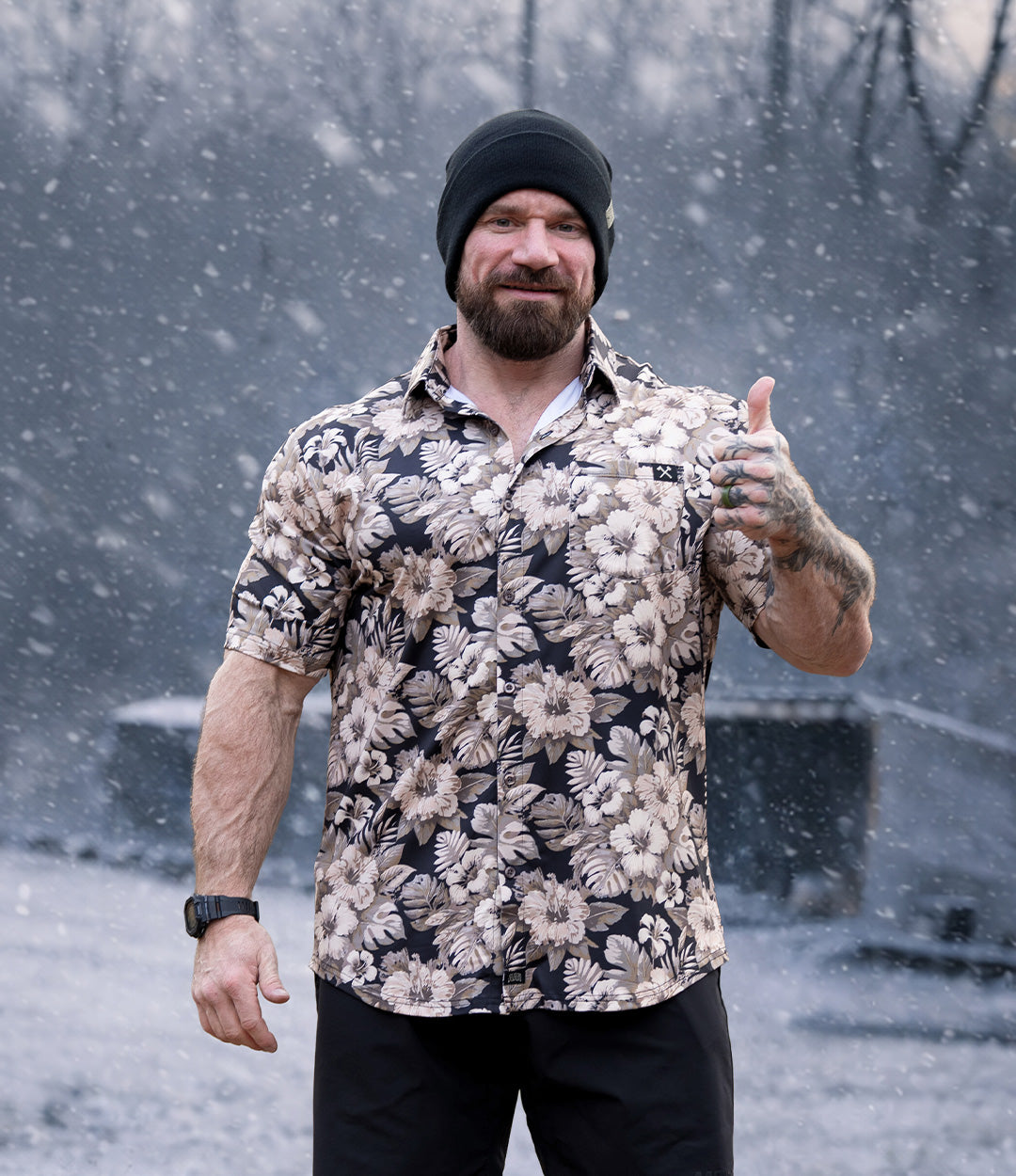 Performance Button Down // Stone Beige