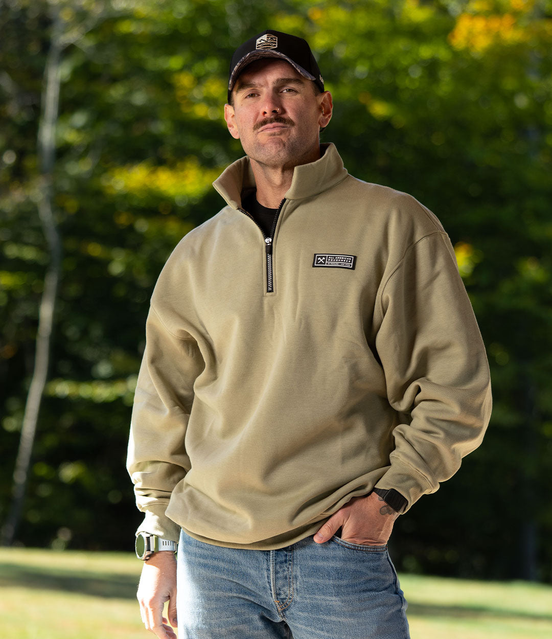 Light Plush Quarter Zip // Dusty Sage
