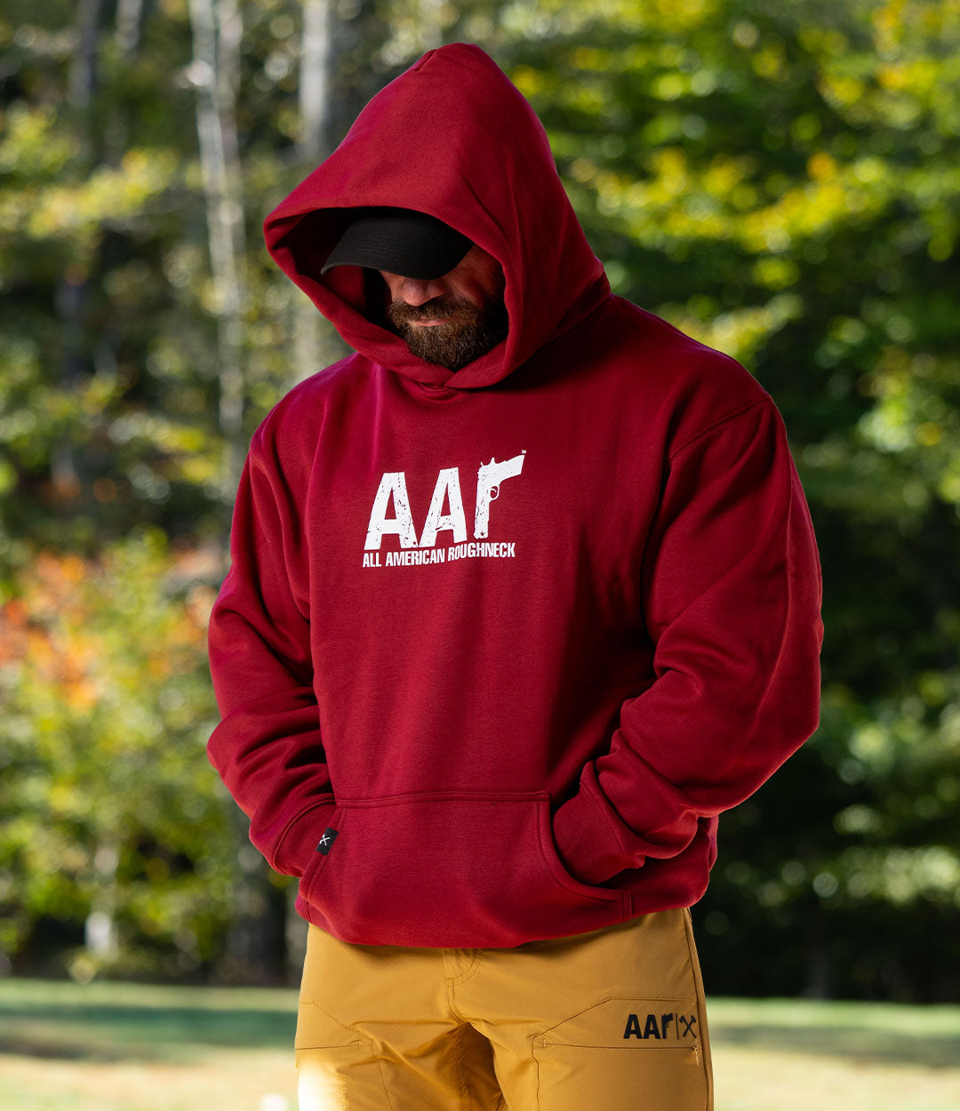 Logo Light Plush Hoodie // Brick Red