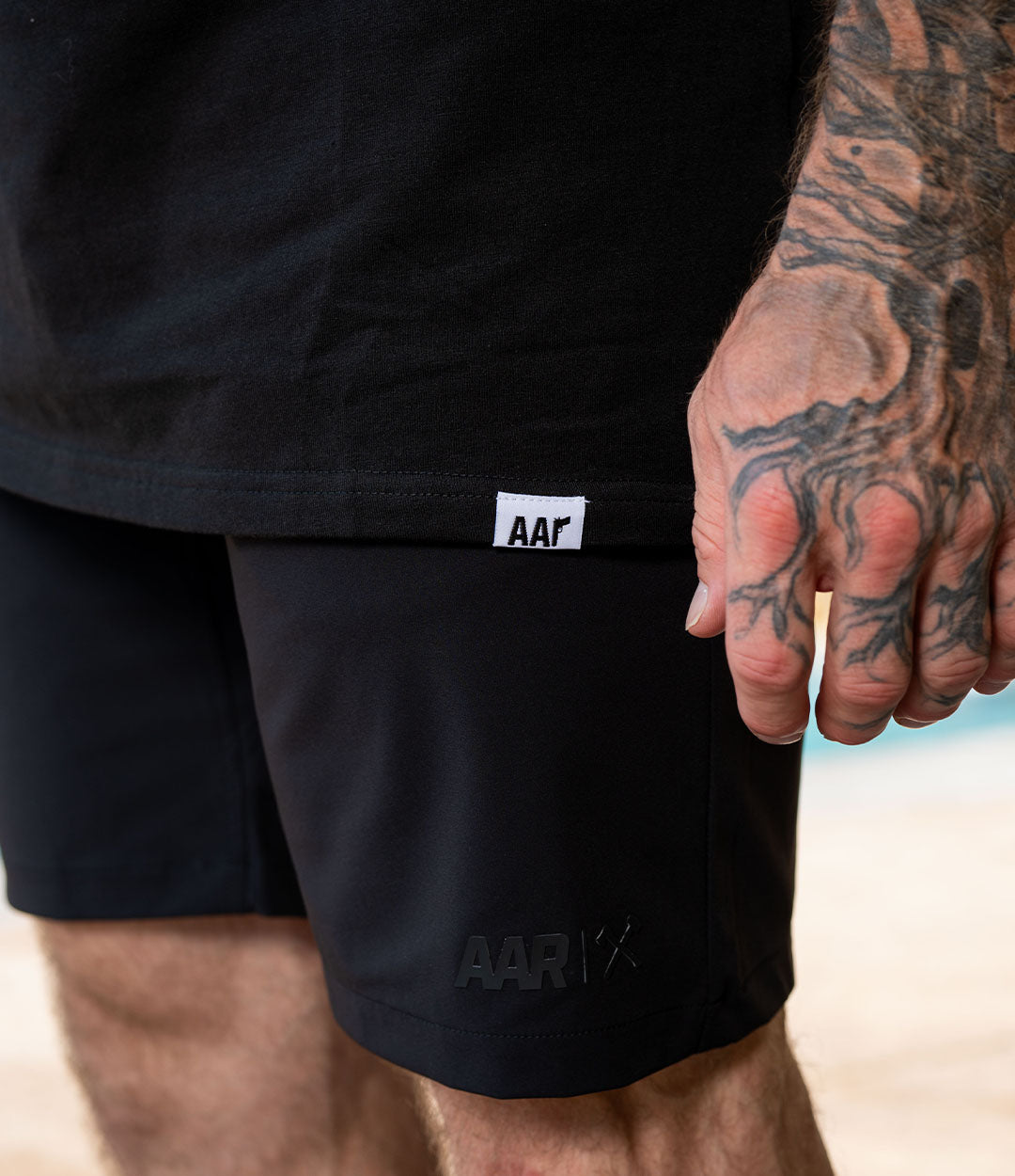 AAR White on Black Simple Tee