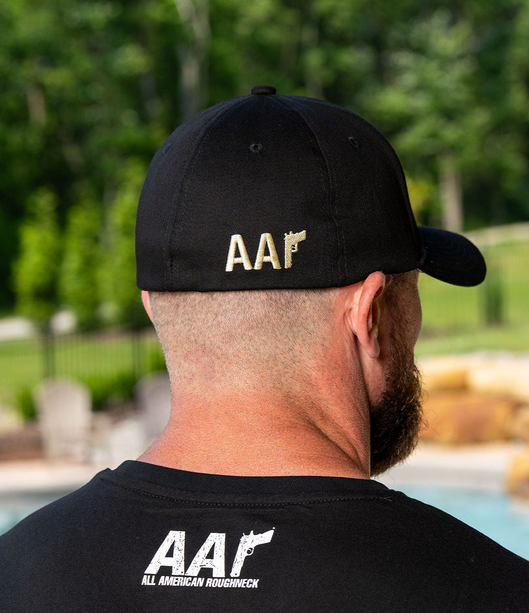 Khaki On Black Shield Flex Hat