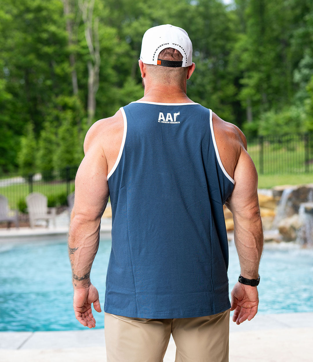AAR Simple Tank White on Blue