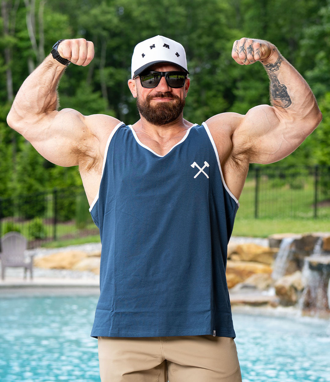 AAR Simple Tank White on Blue