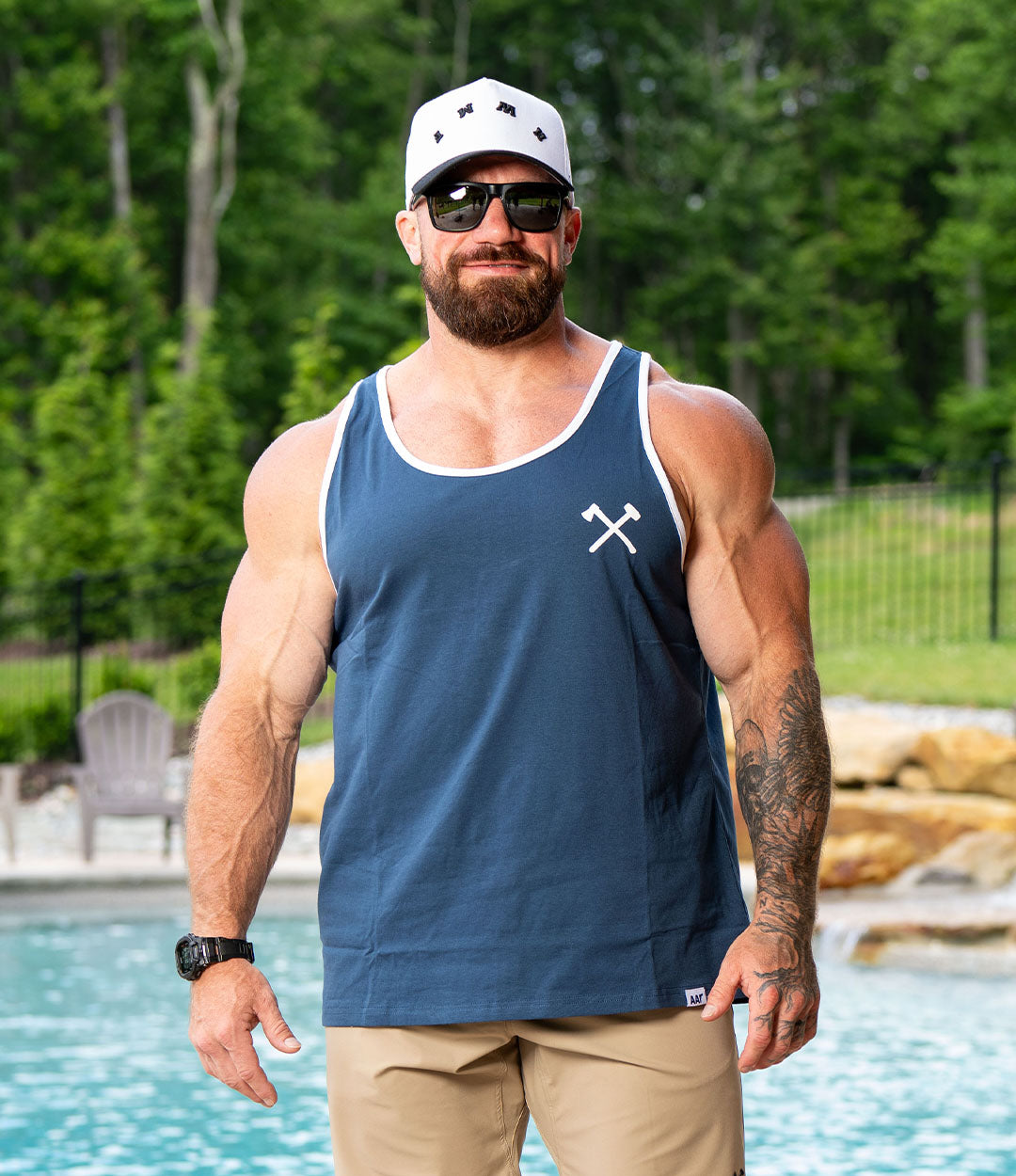 AAR Simple Tank White on Blue