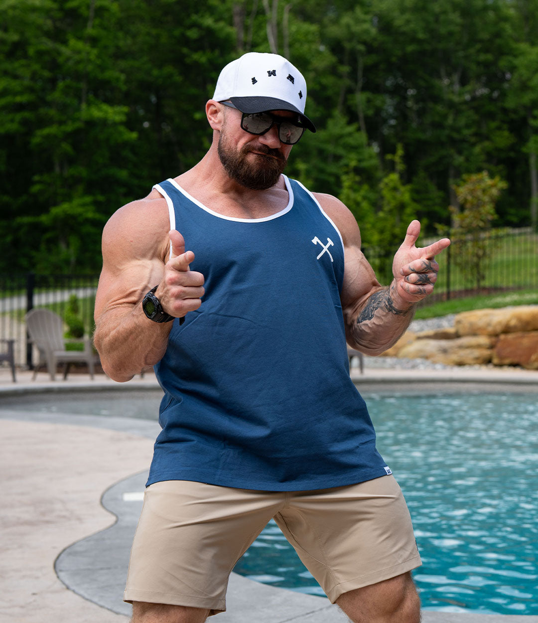 AAR Simple Tank White on Blue