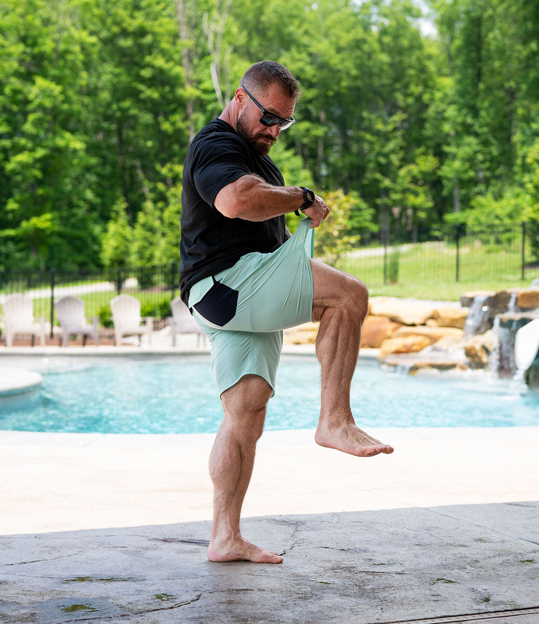 AAR Blue and Navy Board Shorts