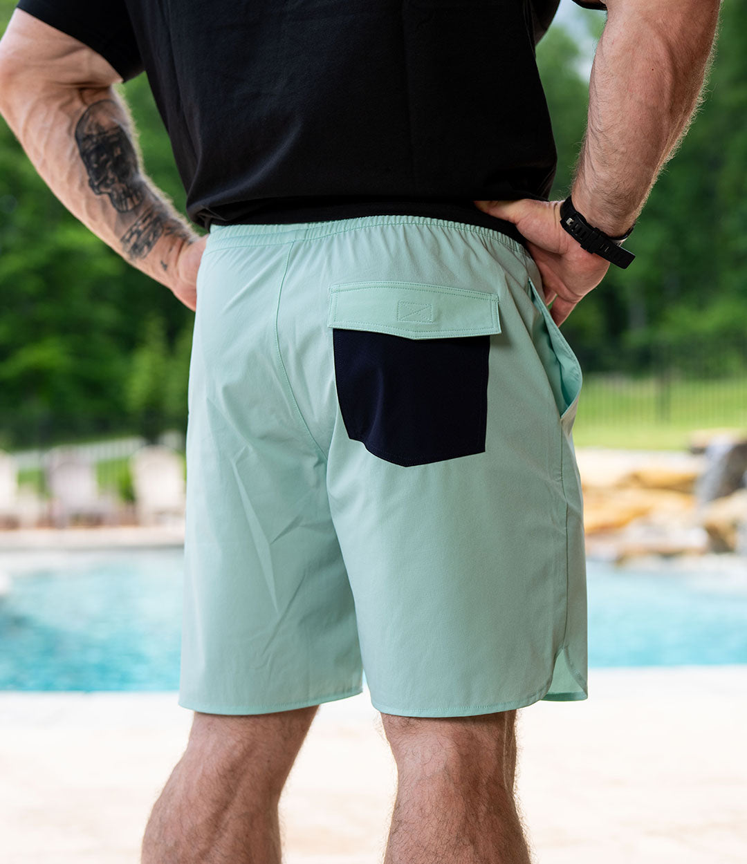 AAR Blue and Navy Board Shorts