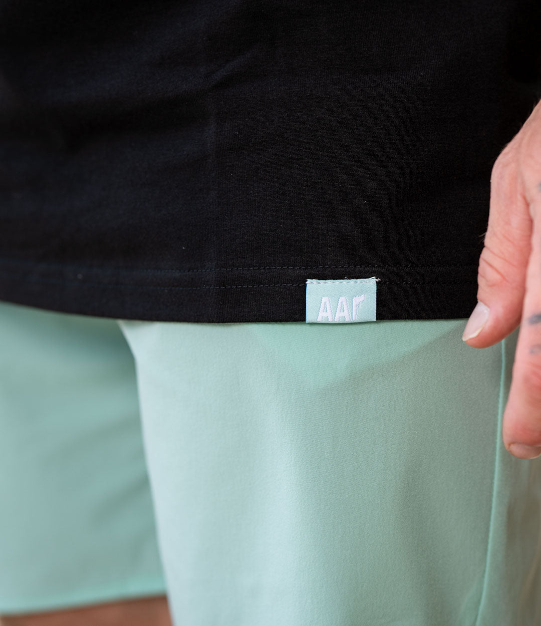 AAR Sky Blue on Black Simple Tee