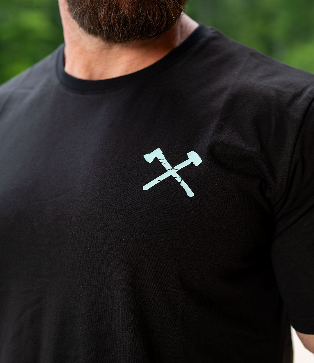 AAR Sky Blue on Black Simple Tee