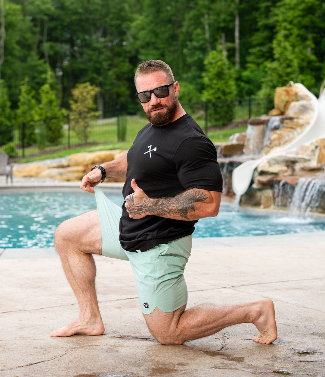 AAR Blue and Navy Board Shorts