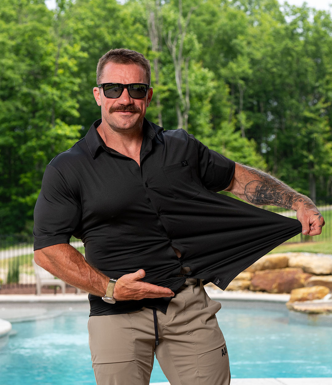 Performance Button Down // Midnight Black
