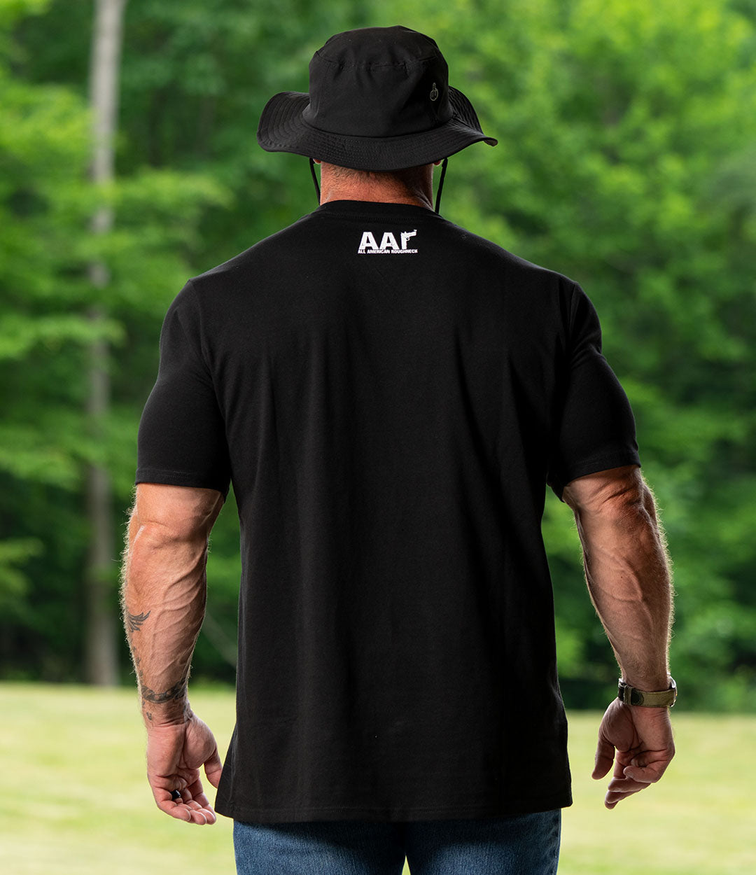 Custom Pocket Tee // Black HWMF FU