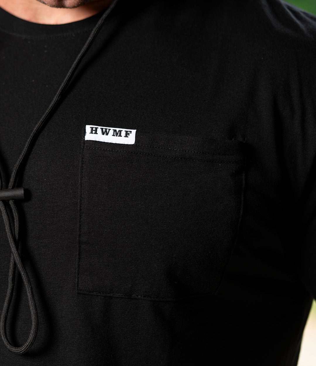Custom Pocket Tee // Black HWMF FU