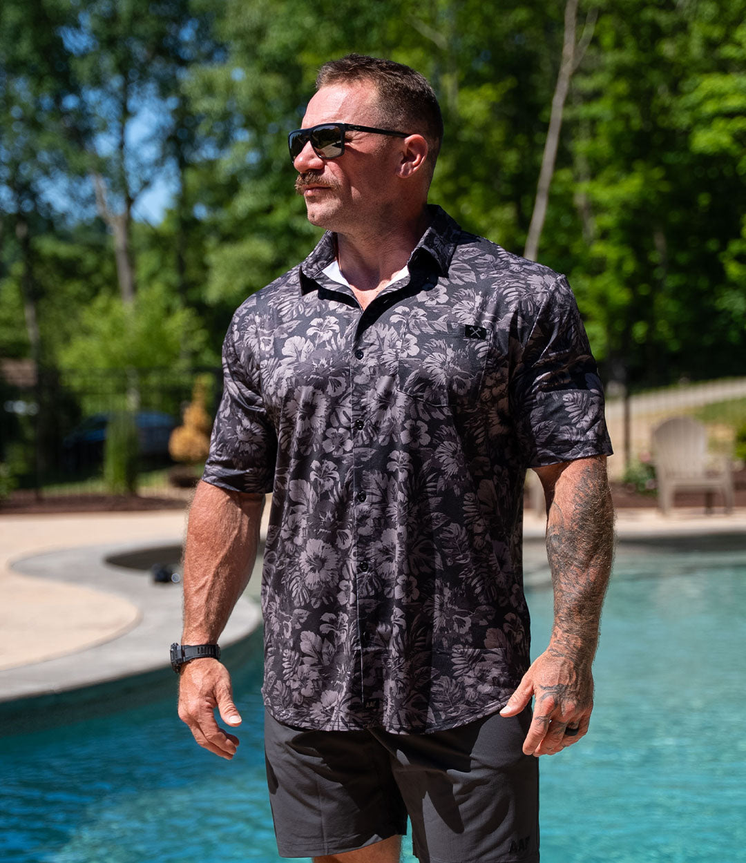 Performance Button Down // Grayscale