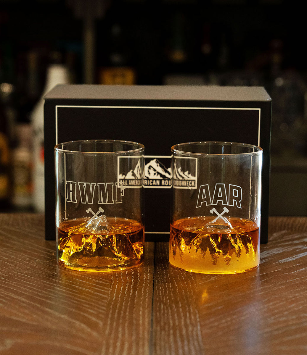 Mountain Whiskey Glass Set – All American Roughneck