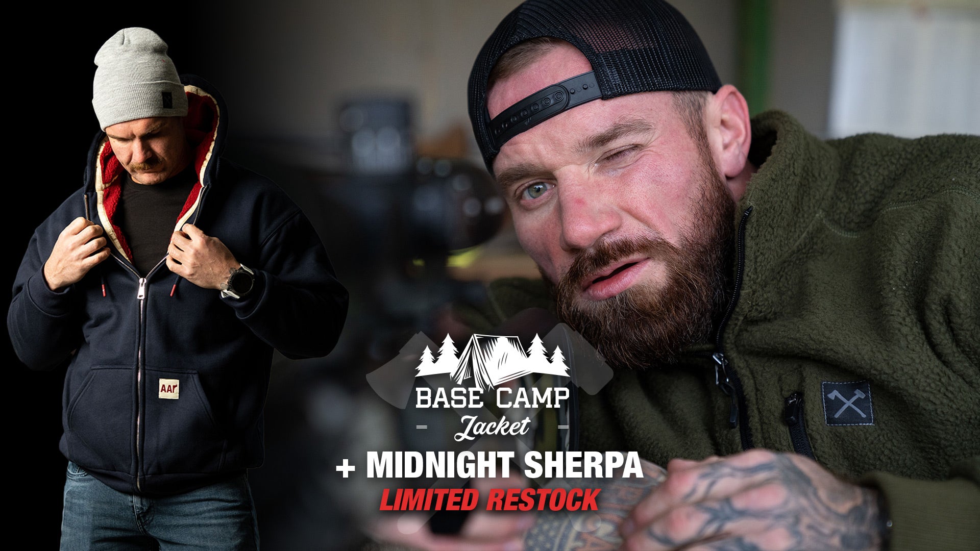Base Camp Jacket + Midnight Sherpa: LIMITED RESTOCK – All American