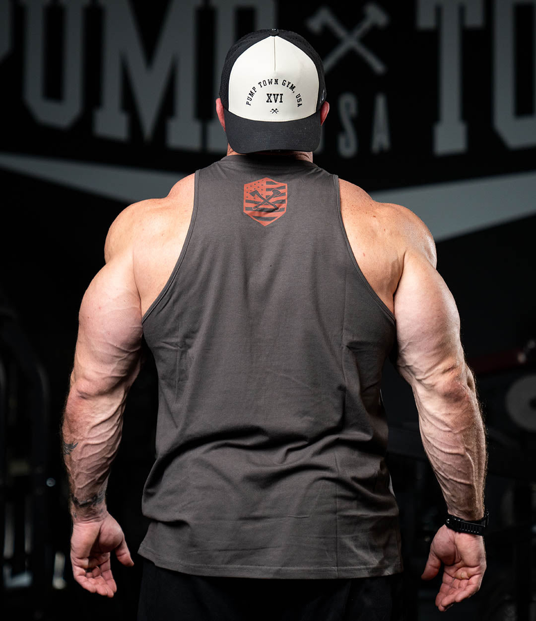 AAR Logo Seth Cut Tee - Rust on Gunmetal – All American