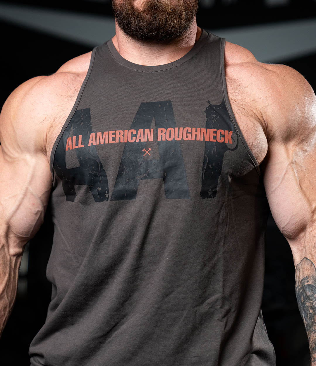 AAR Logo Seth Cut Tee - Rust on Gunmetal – All American