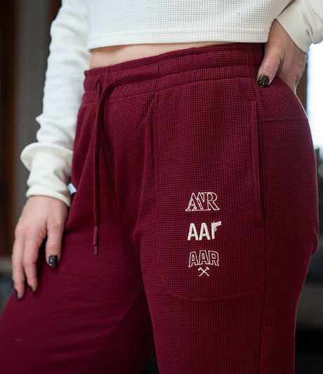 AAR Women's Cranberry Thermal Joggers