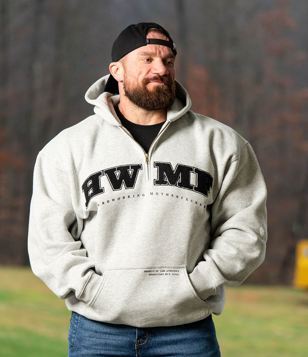 Heather HWMF Plush Hooded Quarter Zip