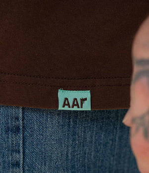 AAR Logo Drop Shoulder Tee - Turquoise/Chocolate