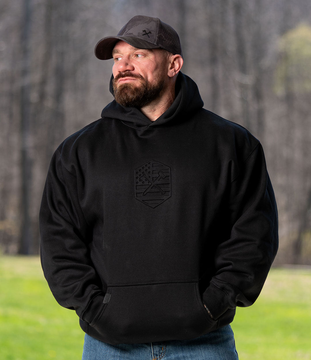 Light Plush Hoodie // Embossed Hex