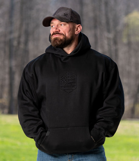 Light Plush Hoodie // Embossed Hex