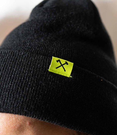 Black/Neon Green Icon Beanie