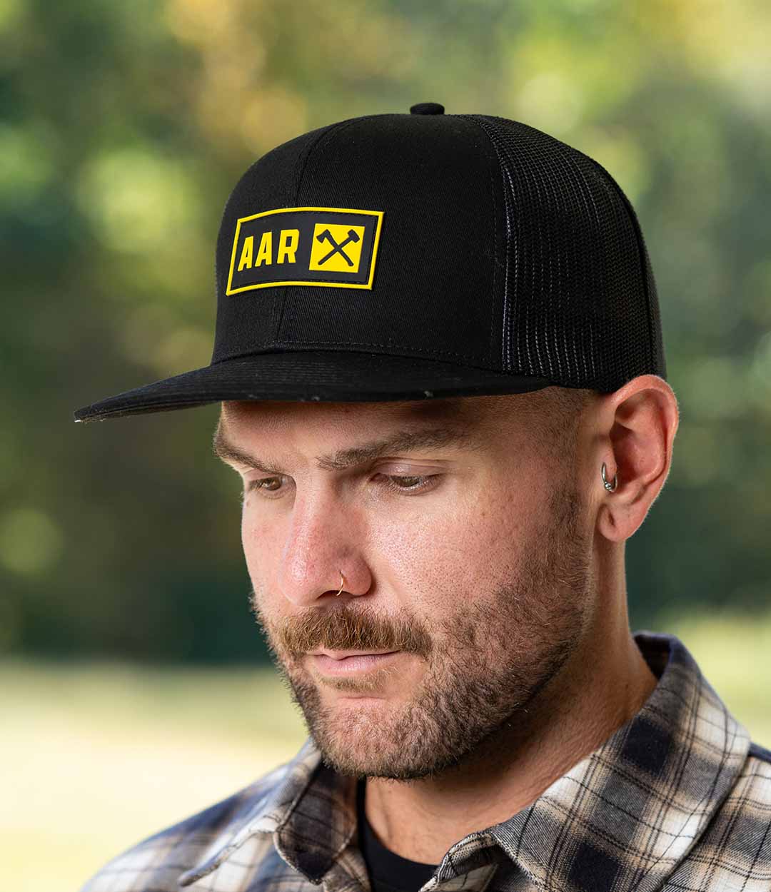 Brand Stamp Flatbrim Trucker