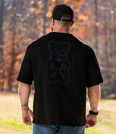 Black Gummy Bear Drop Shoulder Tee