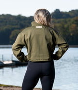 Cropped Quarter Zip // Olive Brigade
